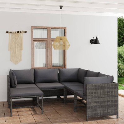 Garden set with cushions, 6...
