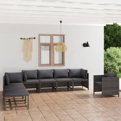 Garden set with cushions, 8...