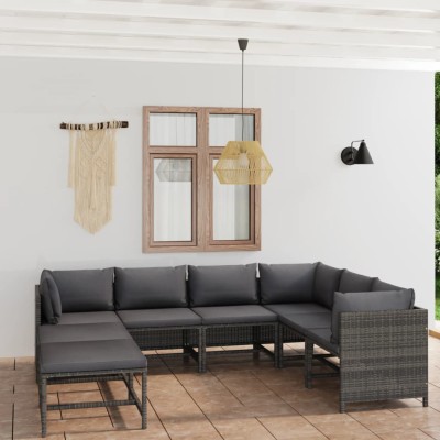 Garden set with cushions, 8...