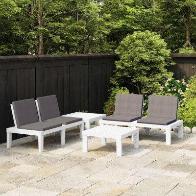 Lounge set with cushions, 4...