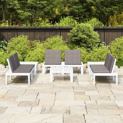 Lounge set with cushions, 6...