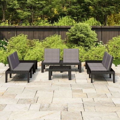 Lounge set with cushions, 6...