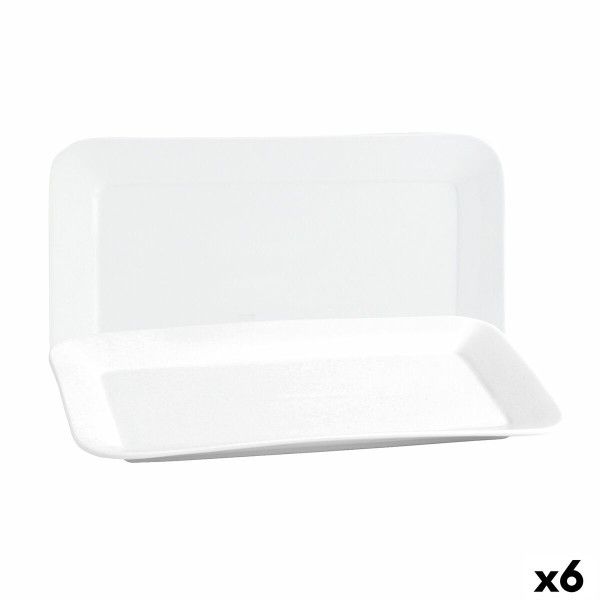 Vuoka Quid Basic Suorakulmainen Keraminen Valkoinen (35,8 x 21 cm) (6 osaa)