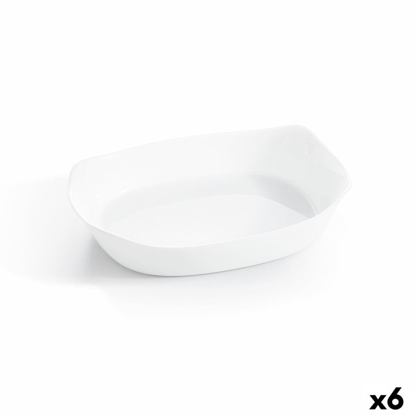 Serveerimisvaagen Luminarc Smart Cuisine Ristkülikukujuline Valge Klaas 30 x 22 cm (6 Ühikut)