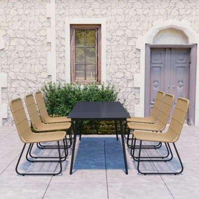 Outdoor dining set, 7...