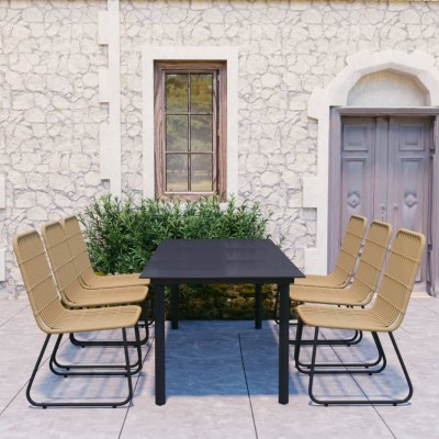 Outdoor dining set, 7...