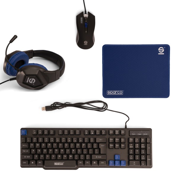 Gaming-paketti Sparco SPGAMEKITESP Espanjalainen Qwerty