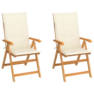 Garden chairs with cream...