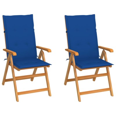 Garden chairs with blue...
