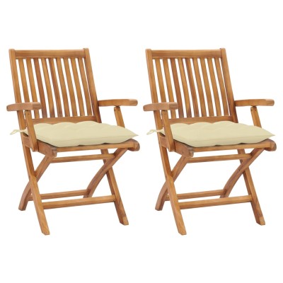 Garden chairs with cream...