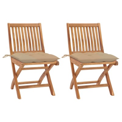 Garden chairs with beige...