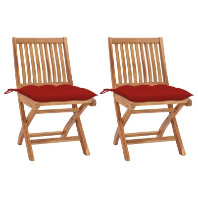 Garden chairs with red...