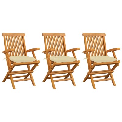 Garden chairs with cream...