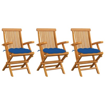 Garden chairs with blue...