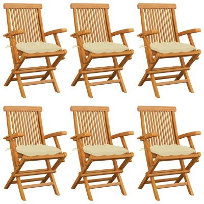 Garden chairs with cream...