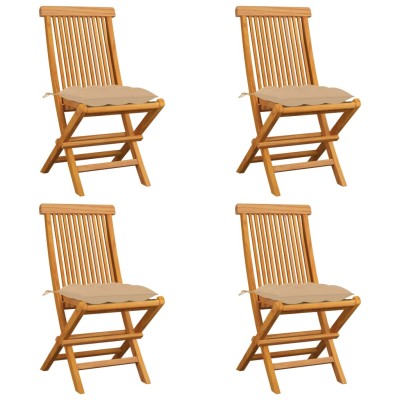 Garden chairs with beige...