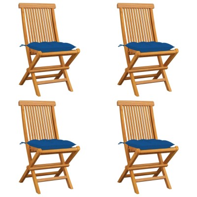 Garden chairs with blue...