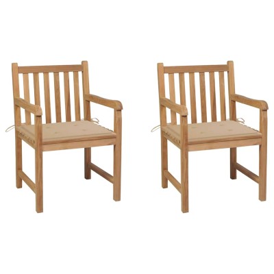 Garden chairs with beige...