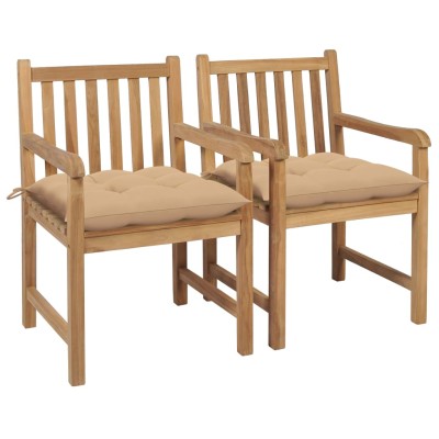 Garden chairs with beige...