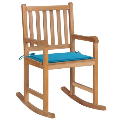 Rocking chair with blue...