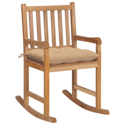 Rocking chair with beige...
