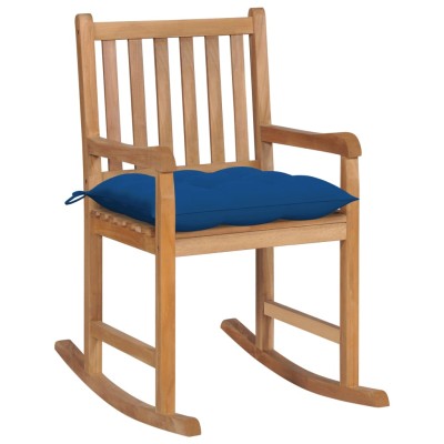Rocking chair with blue...
