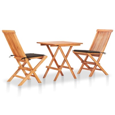 Bistro set with taupe...