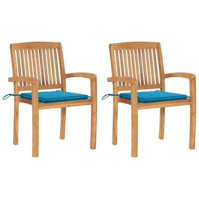Garden chairs with blue...
