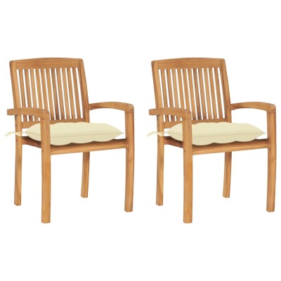 Garden chairs with cream...