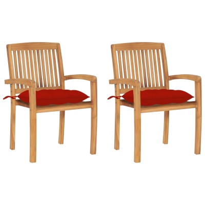 Garden chairs with red...