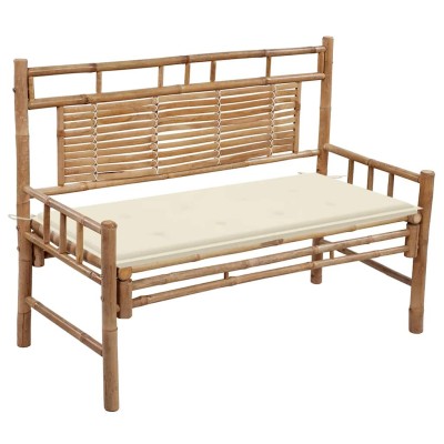 Garden bench with cushion,...