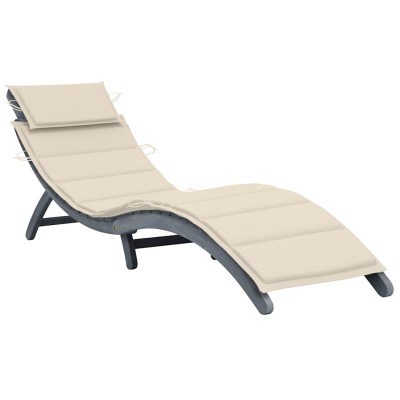 Sun lounger with mattress,...