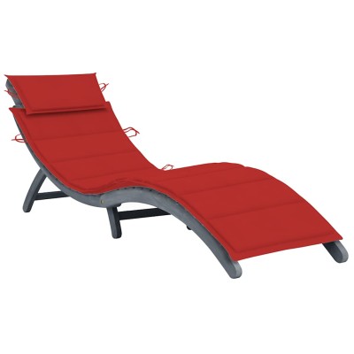Sun lounger with mattress,...