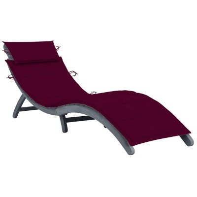 Sun lounger with mattress,...