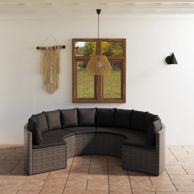 Sofa set with cushions, 6...