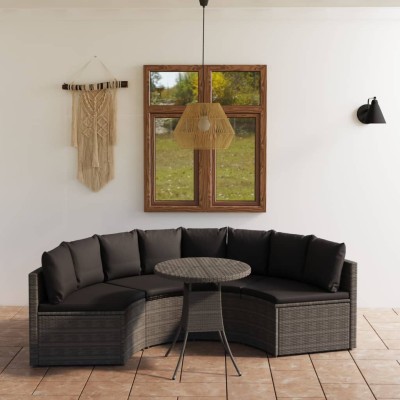 Sofa set with cushions, 5...