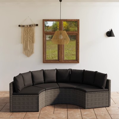 Sofa set with cushions, 4...