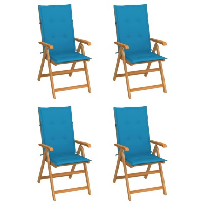 Garden chairs with blue...