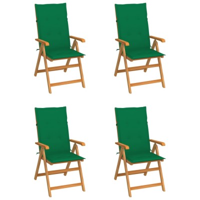 Garden chairs with green...