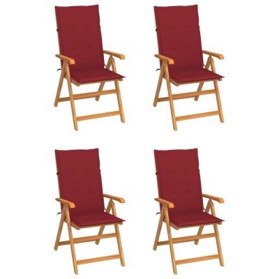 Garden chairs with wine red...
