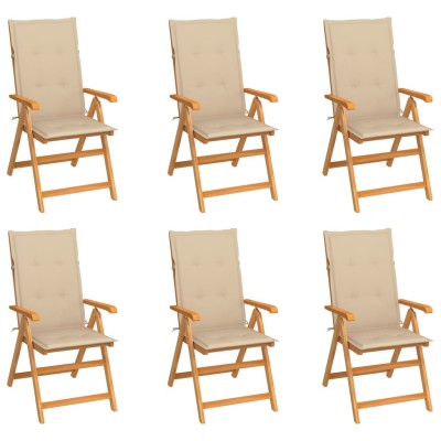 Garden chairs with beige...
