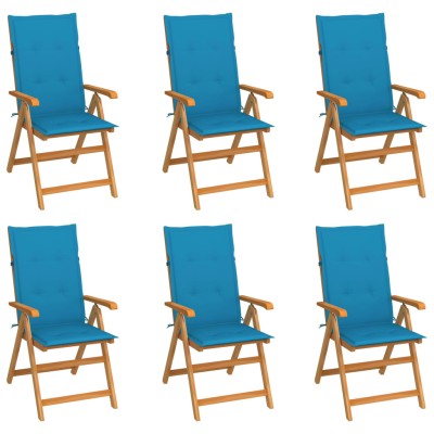 Garden chairs with blue...
