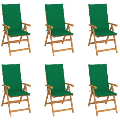 Garden chairs with green...