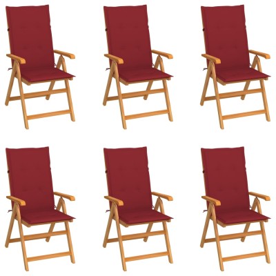 Garden chairs with wine red...