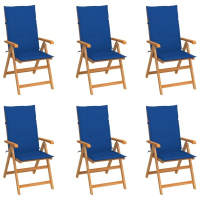 Garden chairs with blue...