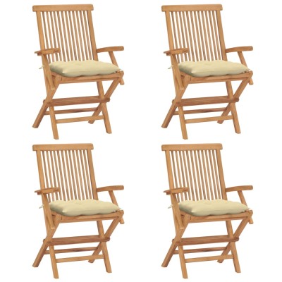 Garden chairs with cream...