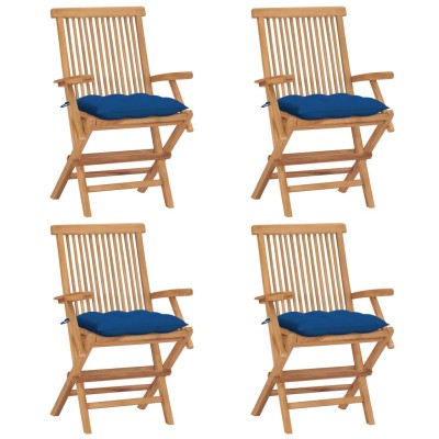 Garden chairs with blue...