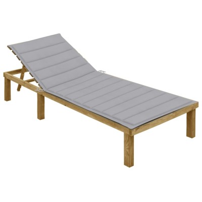 Sun lounger with gray...