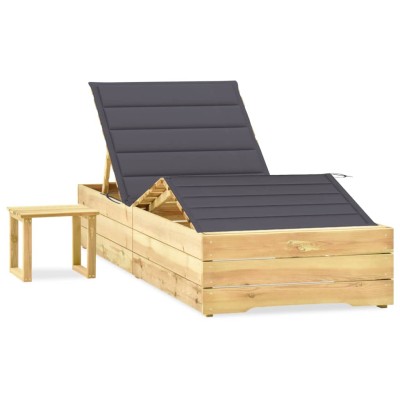 Garden sun lounger with...