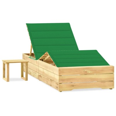 Garden sun lounger with...